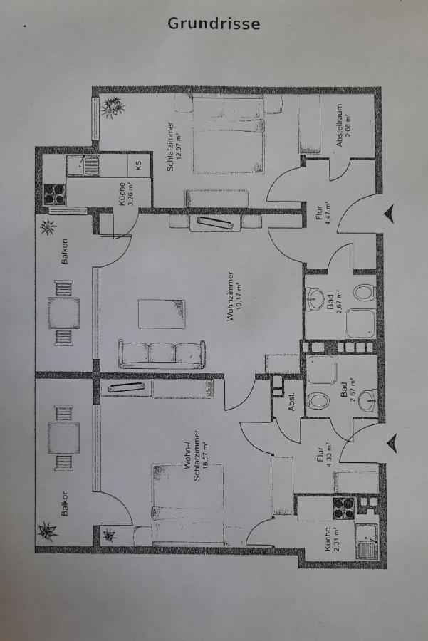 Ferienwohnung Wattkieker 比苏姆 外观 照片